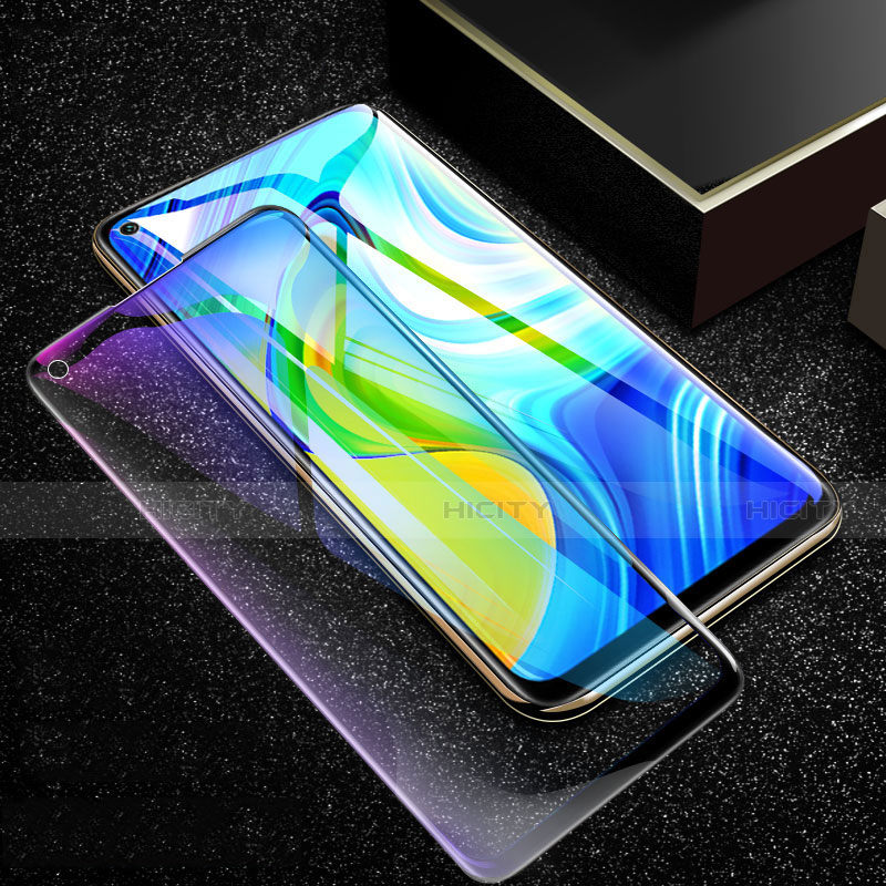 Schutzfolie Full Coverage Displayschutzfolie Panzerfolie Gehärtetes Glas Glasfolie Anti Blue Ray Skins zum Aufkleben Panzerglas F02 für Xiaomi Redmi 10X 4G Schwarz