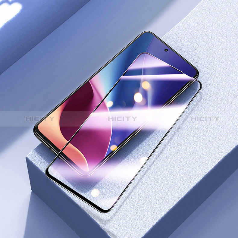 Schutzfolie Full Coverage Displayschutzfolie Panzerfolie Gehärtetes Glas Glasfolie Anti Blue Ray Skins zum Aufkleben Panzerglas F02 für Xiaomi Redmi K40 Pro 5G Schwarz