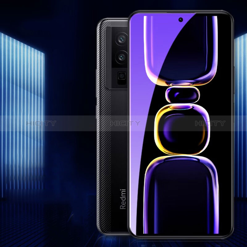 Schutzfolie Full Coverage Displayschutzfolie Panzerfolie Gehärtetes Glas Glasfolie Anti Blue Ray Skins zum Aufkleben Panzerglas F02 für Xiaomi Redmi K60 5G Schwarz