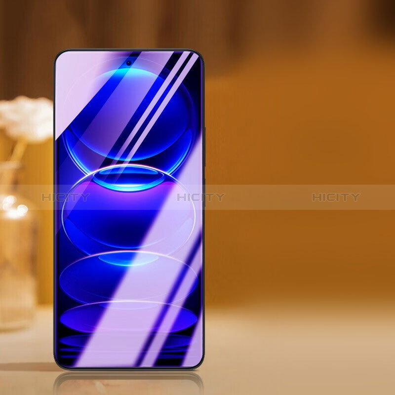 Schutzfolie Full Coverage Displayschutzfolie Panzerfolie Gehärtetes Glas Glasfolie Anti Blue Ray Skins zum Aufkleben Panzerglas F02 für Xiaomi Redmi Note 12 Explorer Schwarz