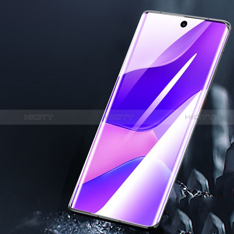 Schutzfolie Full Coverage Displayschutzfolie Panzerfolie Gehärtetes Glas Glasfolie Anti Blue Ray Skins zum Aufkleben Panzerglas F03 für Huawei Honor 50 5G Schwarz