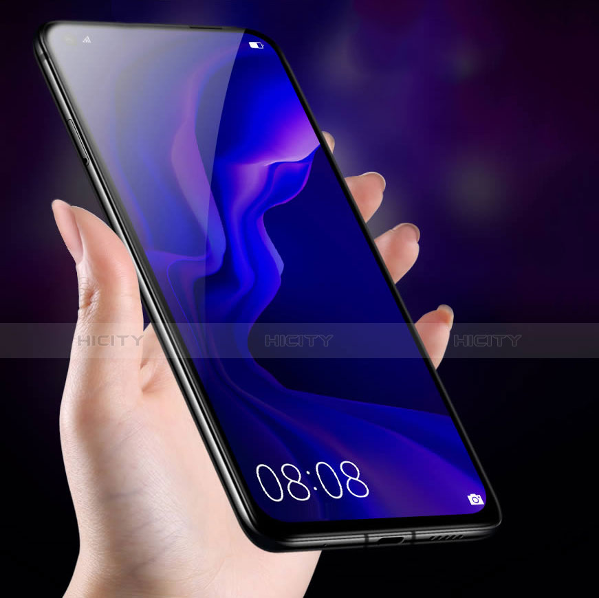 Schutzfolie Full Coverage Displayschutzfolie Panzerfolie Gehärtetes Glas Glasfolie Anti Blue Ray Skins zum Aufkleben Panzerglas F03 für Huawei Nova 4 Schwarz groß