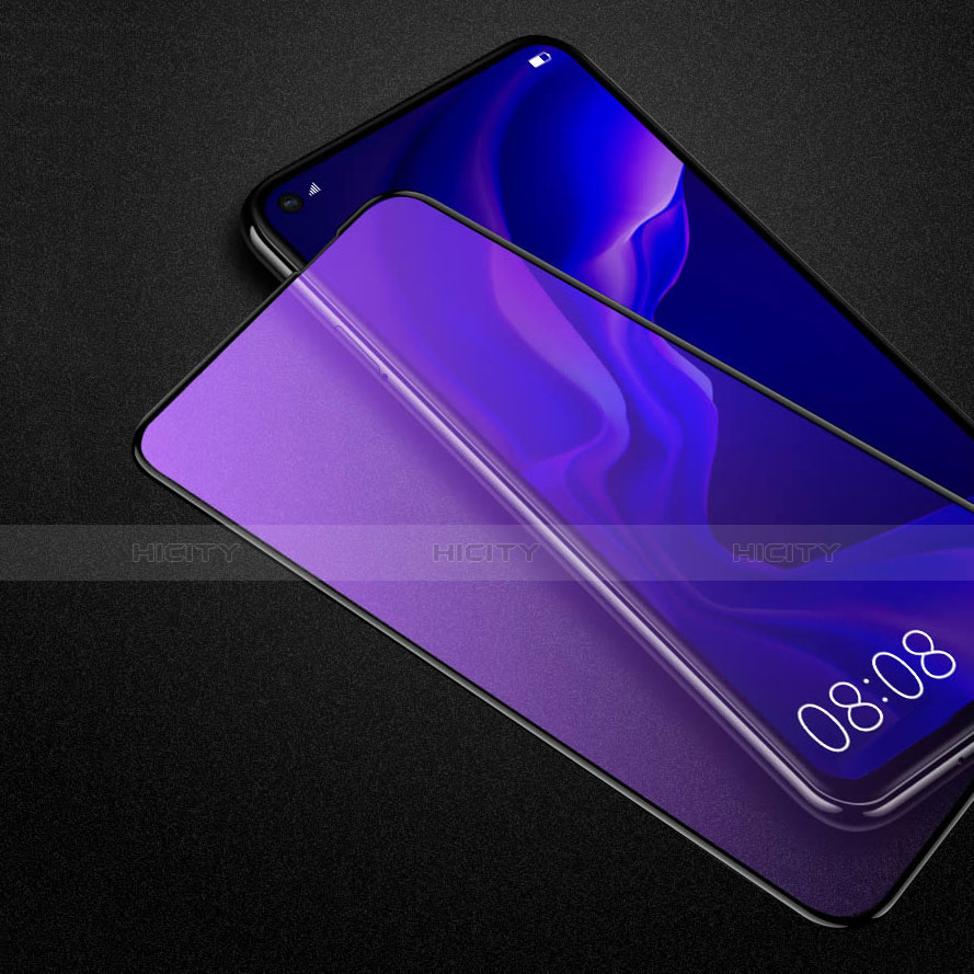 Schutzfolie Full Coverage Displayschutzfolie Panzerfolie Gehärtetes Glas Glasfolie Anti Blue Ray Skins zum Aufkleben Panzerglas F03 für Huawei Nova 4 Schwarz groß