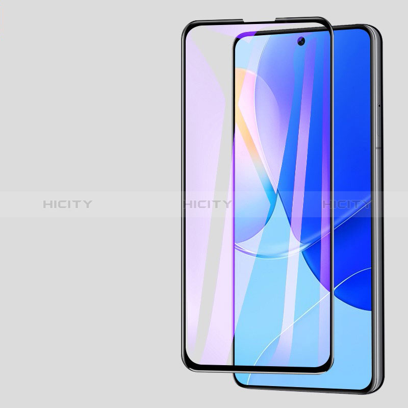 Schutzfolie Full Coverage Displayschutzfolie Panzerfolie Gehärtetes Glas Glasfolie Anti Blue Ray Skins zum Aufkleben Panzerglas F03 für Huawei Nova 9 SE Schwarz