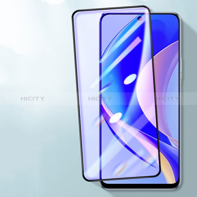 Schutzfolie Full Coverage Displayschutzfolie Panzerfolie Gehärtetes Glas Glasfolie Anti Blue Ray Skins zum Aufkleben Panzerglas F03 für Huawei Nova Y90 Schwarz