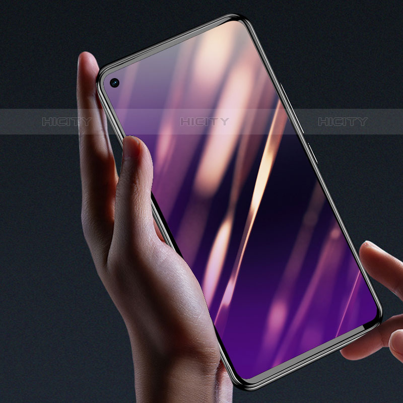 Schutzfolie Full Coverage Displayschutzfolie Panzerfolie Gehärtetes Glas Glasfolie Anti Blue Ray Skins zum Aufkleben Panzerglas F03 für Oppo Reno6 Pro+ Plus 5G Schwarz groß