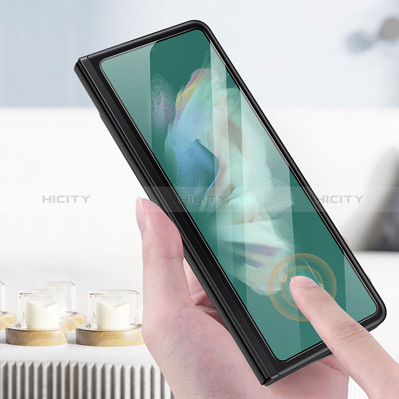 Schutzfolie Full Coverage Displayschutzfolie Panzerfolie Gehärtetes Glas Glasfolie Anti Blue Ray Skins zum Aufkleben Panzerglas F03 für Samsung Galaxy Z Fold3 5G Schwarz groß