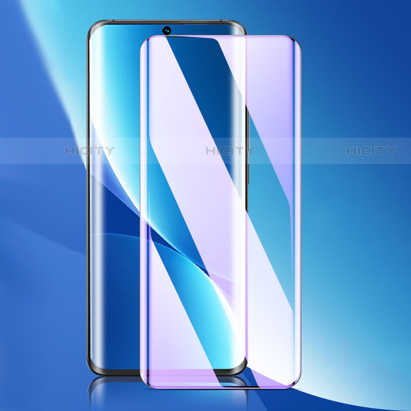 Schutzfolie Full Coverage Displayschutzfolie Panzerfolie Gehärtetes Glas Glasfolie Anti Blue Ray Skins zum Aufkleben Panzerglas F03 für Xiaomi Mi 12 Pro 5G Schwarz Plus