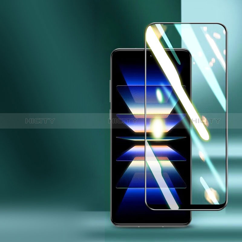 Schutzfolie Full Coverage Displayschutzfolie Panzerfolie Gehärtetes Glas Glasfolie Anti Blue Ray Skins zum Aufkleben Panzerglas F03 für Xiaomi Redmi K60E 5G Schwarz