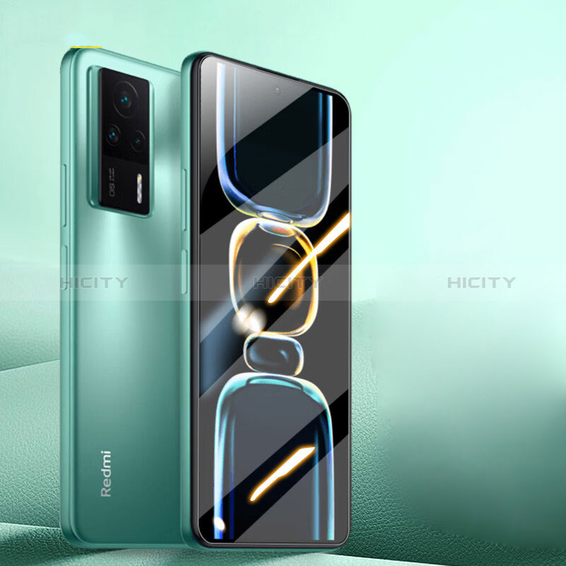 Schutzfolie Full Coverage Displayschutzfolie Panzerfolie Gehärtetes Glas Glasfolie Anti Blue Ray Skins zum Aufkleben Panzerglas F03 für Xiaomi Redmi K60E 5G Schwarz