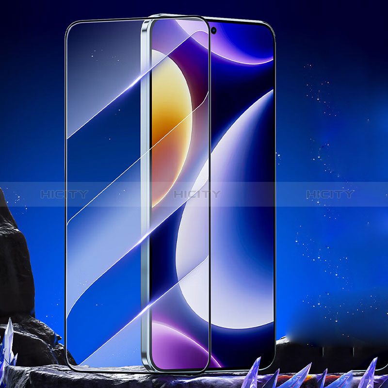 Schutzfolie Full Coverage Displayschutzfolie Panzerfolie Gehärtetes Glas Glasfolie Anti Blue Ray Skins zum Aufkleben Panzerglas F03 für Xiaomi Redmi Note 13 Pro 5G Schwarz