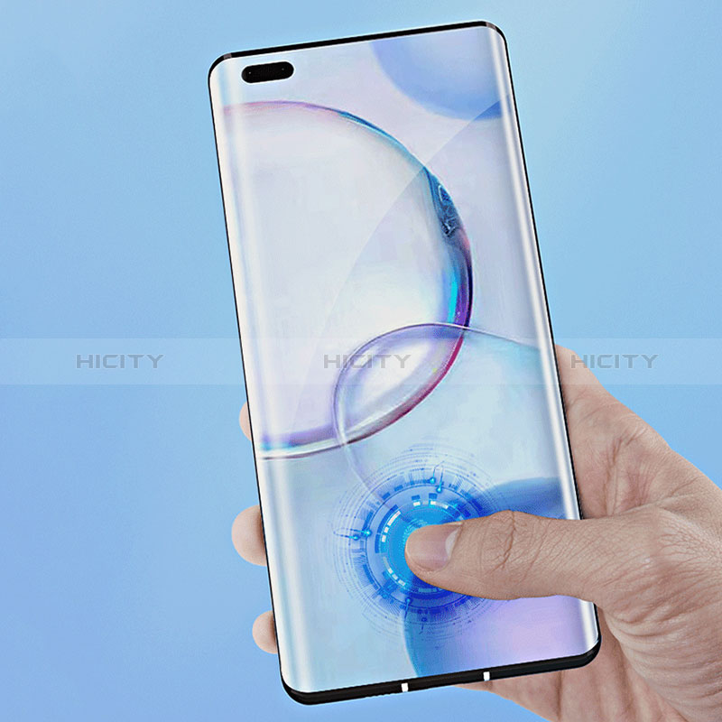 Schutzfolie Full Coverage Displayschutzfolie Panzerfolie Gehärtetes Glas Glasfolie Anti Blue Ray Skins zum Aufkleben Panzerglas F04 für Huawei Honor Magic3 5G Schwarz