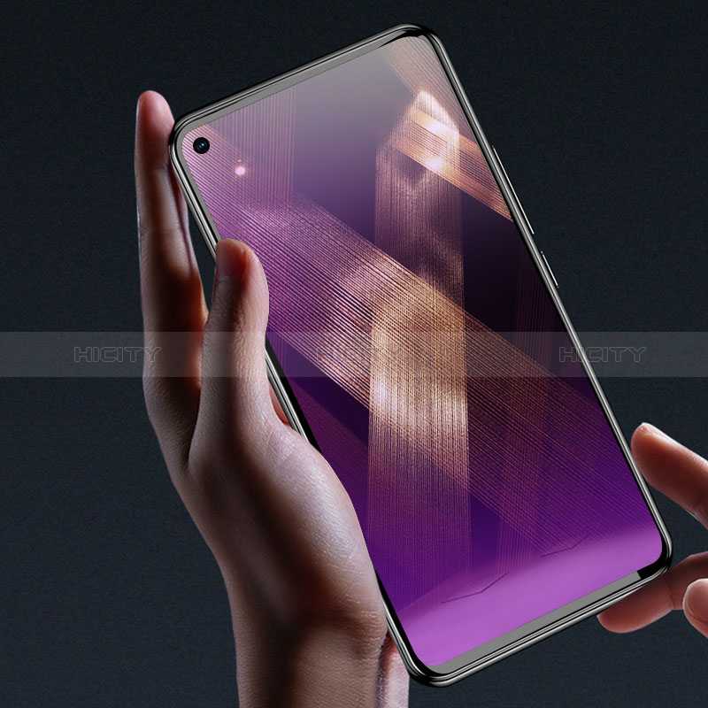 Schutzfolie Full Coverage Displayschutzfolie Panzerfolie Gehärtetes Glas Glasfolie Anti Blue Ray Skins zum Aufkleben Panzerglas F04 für Oppo K9 Pro 5G Schwarz