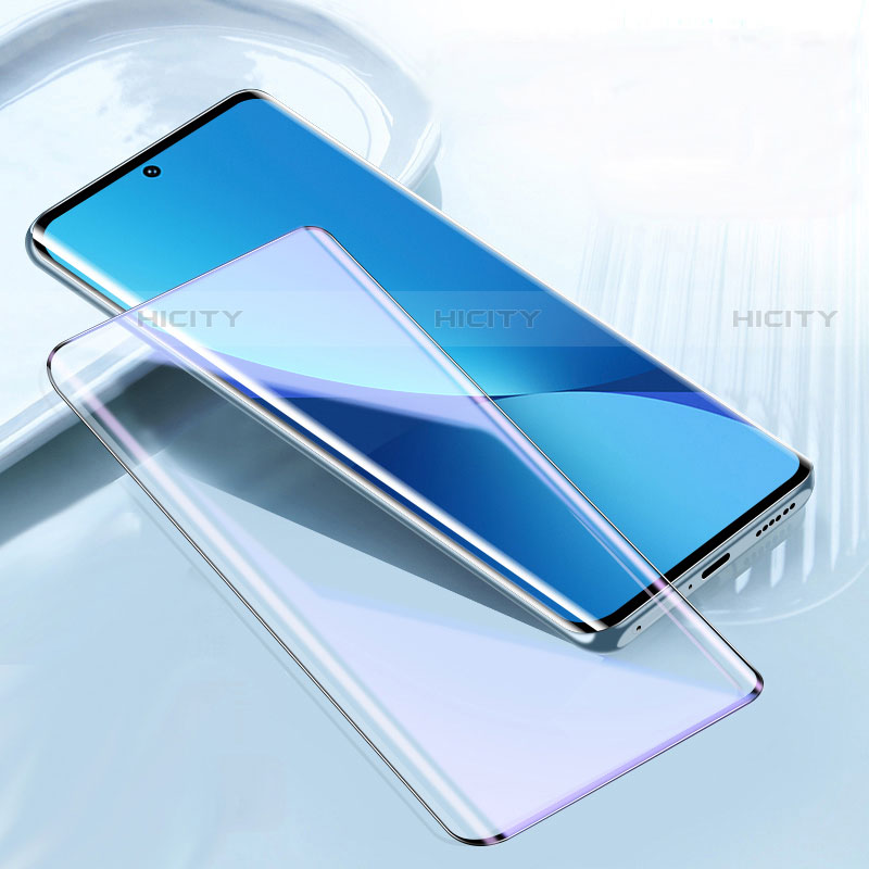 Schutzfolie Full Coverage Displayschutzfolie Panzerfolie Gehärtetes Glas Glasfolie Anti Blue Ray Skins zum Aufkleben Panzerglas F04 für Xiaomi Mi 12 Pro 5G Schwarz groß