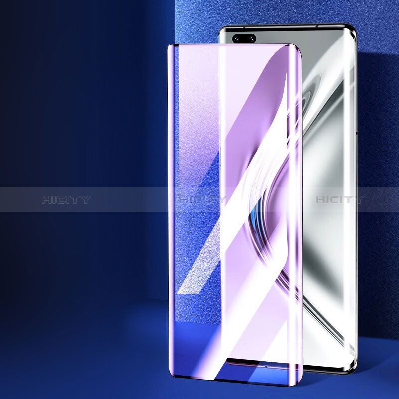 Schutzfolie Full Coverage Displayschutzfolie Panzerfolie Gehärtetes Glas Glasfolie Anti Blue Ray Skins zum Aufkleben Panzerglas F06 für Huawei Honor 50 Pro 5G Schwarz