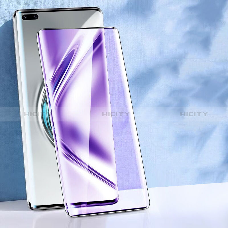 Schutzfolie Full Coverage Displayschutzfolie Panzerfolie Gehärtetes Glas Glasfolie Anti Blue Ray Skins zum Aufkleben Panzerglas F06 für Huawei Honor Magic3 5G Schwarz groß