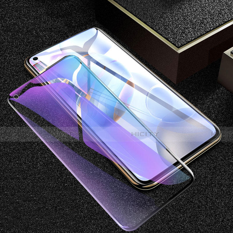 Schutzfolie Full Coverage Displayschutzfolie Panzerfolie Gehärtetes Glas Glasfolie Anti Blue Ray Skins zum Aufkleben Panzerglas für Huawei Honor 30 Schwarz