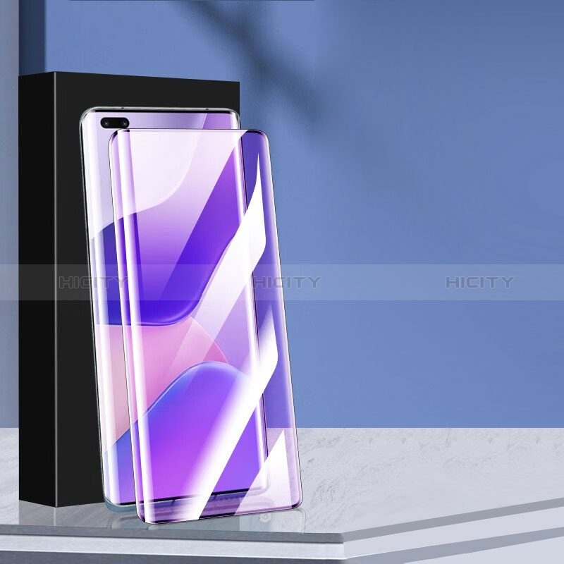 Schutzfolie Full Coverage Displayschutzfolie Panzerfolie Gehärtetes Glas Glasfolie Anti Blue Ray Skins zum Aufkleben Panzerglas für Huawei Honor 50 Pro 5G Schwarz