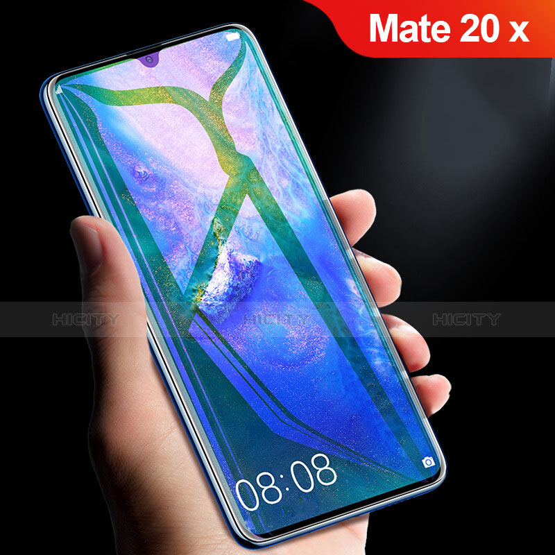 Schutzfolie Full Coverage Displayschutzfolie Panzerfolie Gehärtetes Glas Glasfolie Anti Blue Ray Skins zum Aufkleben Panzerglas für Huawei Mate 20 X Schwarz