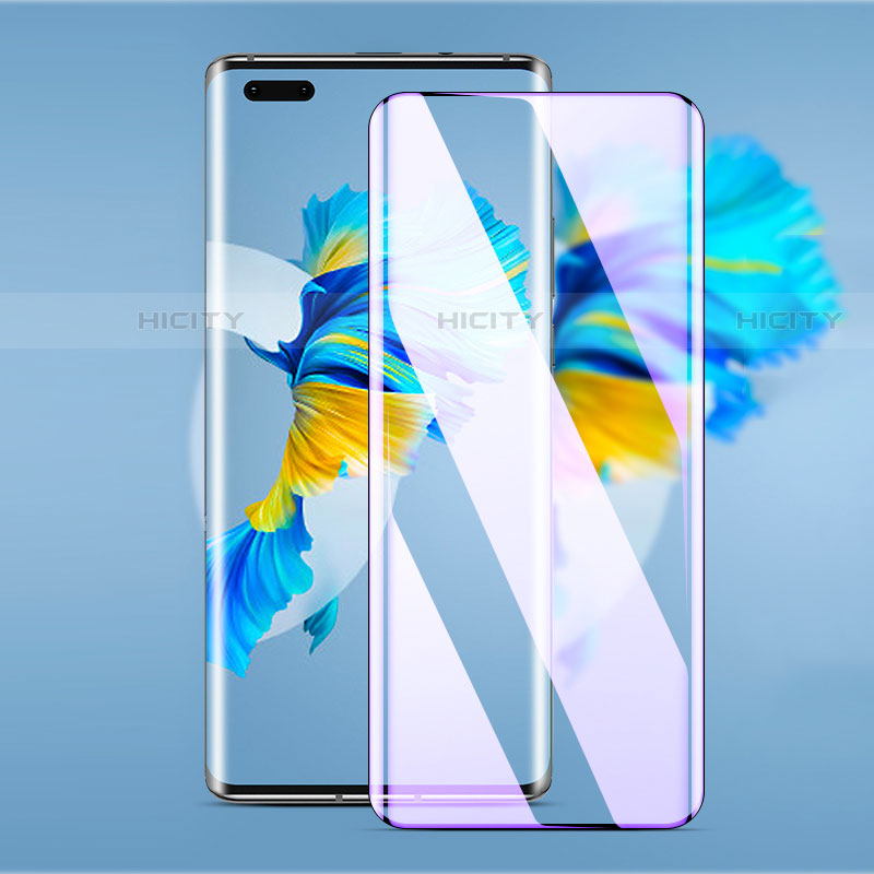 Schutzfolie Full Coverage Displayschutzfolie Panzerfolie Gehärtetes Glas Glasfolie Anti Blue Ray Skins zum Aufkleben Panzerglas für Huawei Mate 40 Pro+ Plus Schwarz