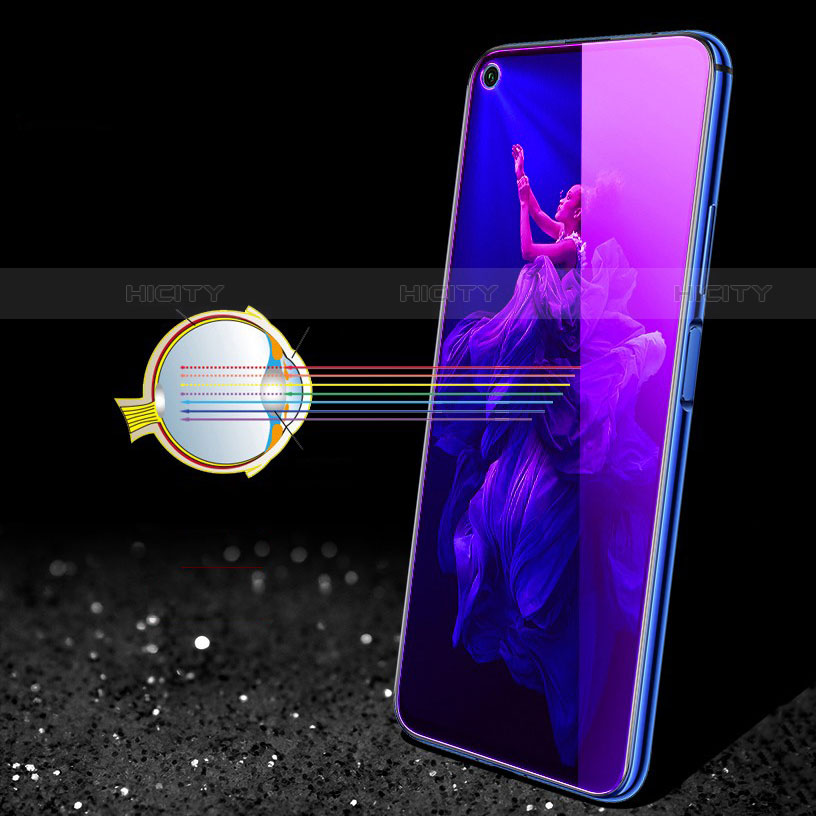 Schutzfolie Full Coverage Displayschutzfolie Panzerfolie Gehärtetes Glas Glasfolie Anti Blue Ray Skins zum Aufkleben Panzerglas für Huawei Nova 5T Schwarz