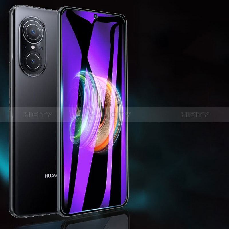 Schutzfolie Full Coverage Displayschutzfolie Panzerfolie Gehärtetes Glas Glasfolie Anti Blue Ray Skins zum Aufkleben Panzerglas für Huawei Nova 9 SE Schwarz