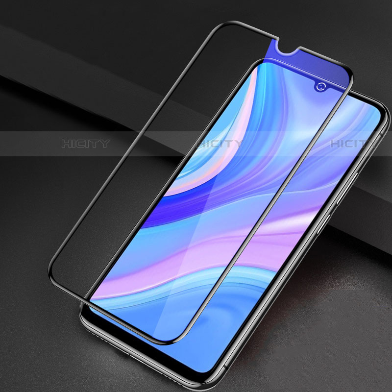 Schutzfolie Full Coverage Displayschutzfolie Panzerfolie Gehärtetes Glas Glasfolie Anti Blue Ray Skins zum Aufkleben Panzerglas für Huawei P smart S Schwarz