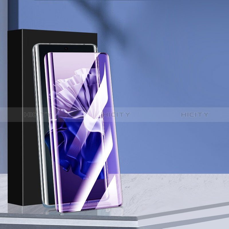 Schutzfolie Full Coverage Displayschutzfolie Panzerfolie Gehärtetes Glas Glasfolie Anti Blue Ray Skins zum Aufkleben Panzerglas für Huawei P60 Pro Schwarz