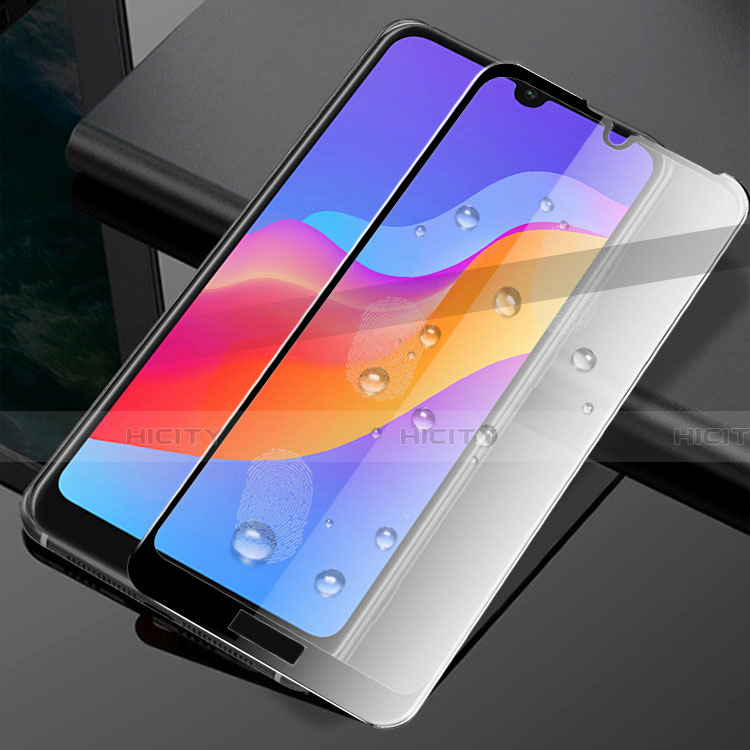 Schutzfolie Full Coverage Displayschutzfolie Panzerfolie Gehärtetes Glas Glasfolie Anti Blue Ray Skins zum Aufkleben Panzerglas für Huawei Y6 (2019) Schwarz