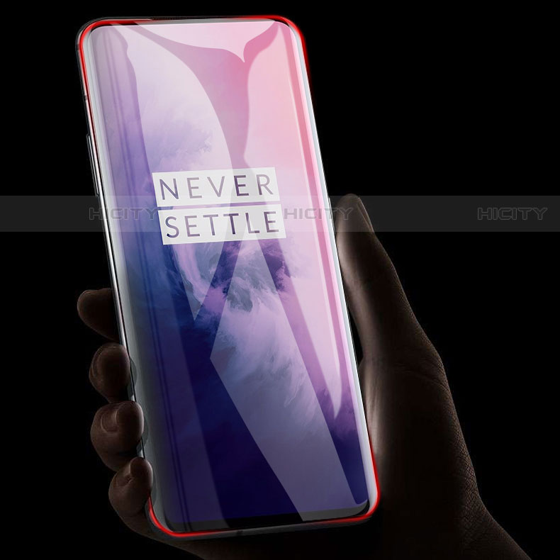 Schutzfolie Full Coverage Displayschutzfolie Panzerfolie Gehärtetes Glas Glasfolie Anti Blue Ray Skins zum Aufkleben Panzerglas für OnePlus 7 Pro Schwarz