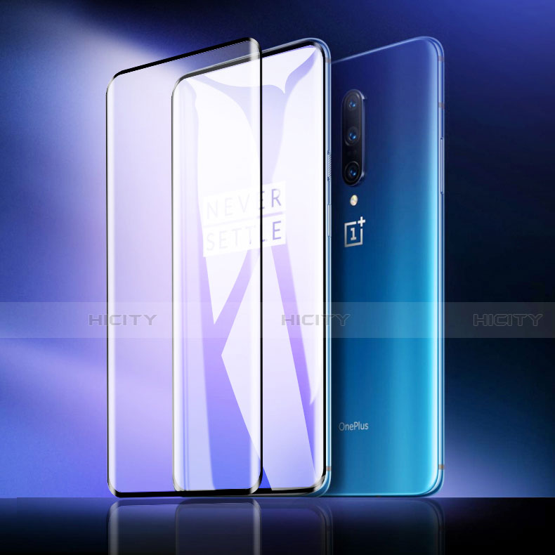 Schutzfolie Full Coverage Displayschutzfolie Panzerfolie Gehärtetes Glas Glasfolie Anti Blue Ray Skins zum Aufkleben Panzerglas für OnePlus 7T Pro 5G Schwarz