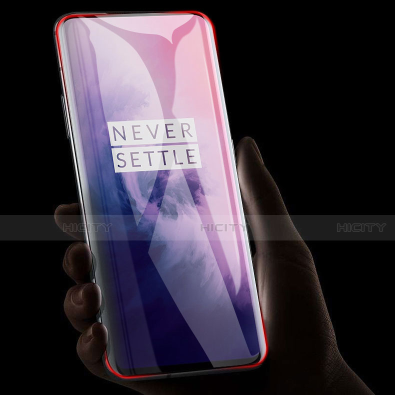 Schutzfolie Full Coverage Displayschutzfolie Panzerfolie Gehärtetes Glas Glasfolie Anti Blue Ray Skins zum Aufkleben Panzerglas für OnePlus 7T Pro 5G Schwarz