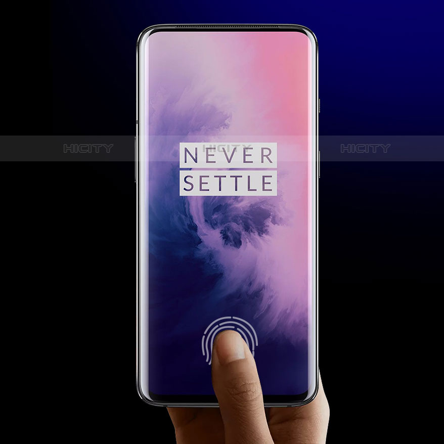 Schutzfolie Full Coverage Displayschutzfolie Panzerfolie Gehärtetes Glas Glasfolie Anti Blue Ray Skins zum Aufkleben Panzerglas für OnePlus 7T Pro Schwarz