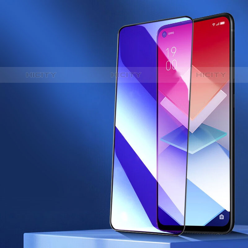 Schutzfolie Full Coverage Displayschutzfolie Panzerfolie Gehärtetes Glas Glasfolie Anti Blue Ray Skins zum Aufkleben Panzerglas für OnePlus Nord CE 2 Lite 5G Schwarz