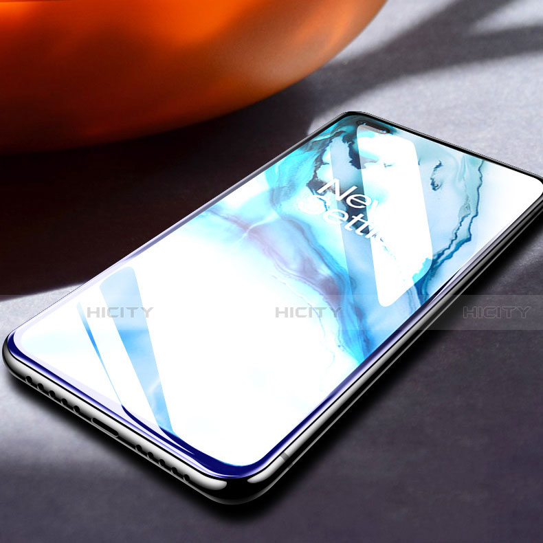 Schutzfolie Full Coverage Displayschutzfolie Panzerfolie Gehärtetes Glas Glasfolie Anti Blue Ray Skins zum Aufkleben Panzerglas für OnePlus Nord Schwarz groß