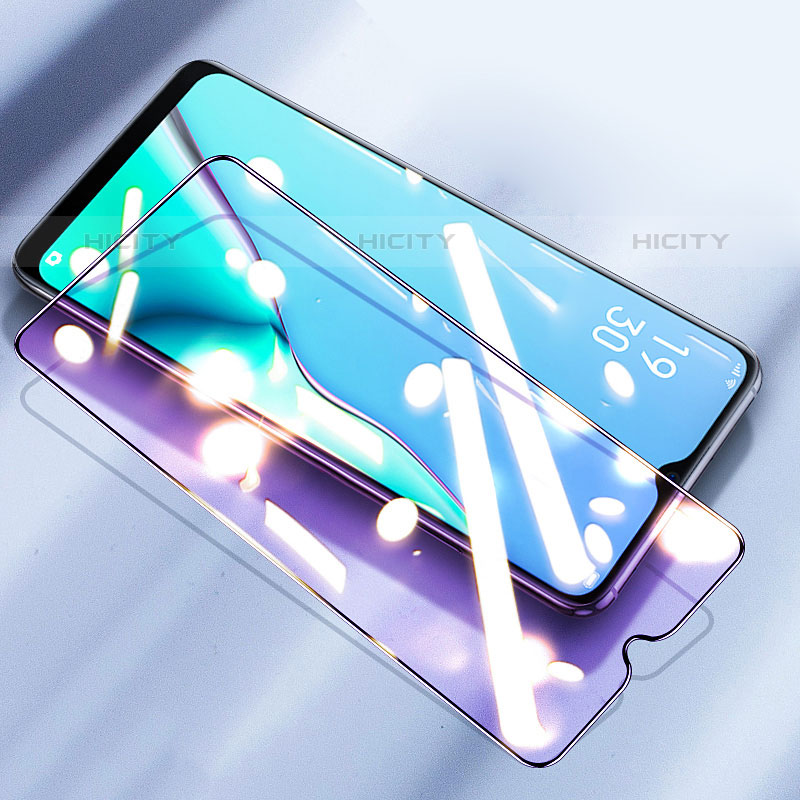 Schutzfolie Full Coverage Displayschutzfolie Panzerfolie Gehärtetes Glas Glasfolie Anti Blue Ray Skins zum Aufkleben Panzerglas für Oppo A16e Schwarz