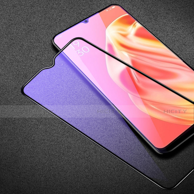 Schutzfolie Full Coverage Displayschutzfolie Panzerfolie Gehärtetes Glas Glasfolie Anti Blue Ray Skins zum Aufkleben Panzerglas für Oppo A72 5G Schwarz