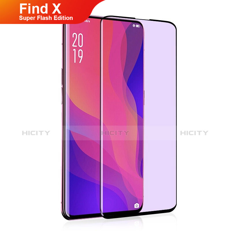 Schutzfolie Full Coverage Displayschutzfolie Panzerfolie Gehärtetes Glas Glasfolie Anti Blue Ray Skins zum Aufkleben Panzerglas für Oppo Find X Super Flash Edition Schwarz