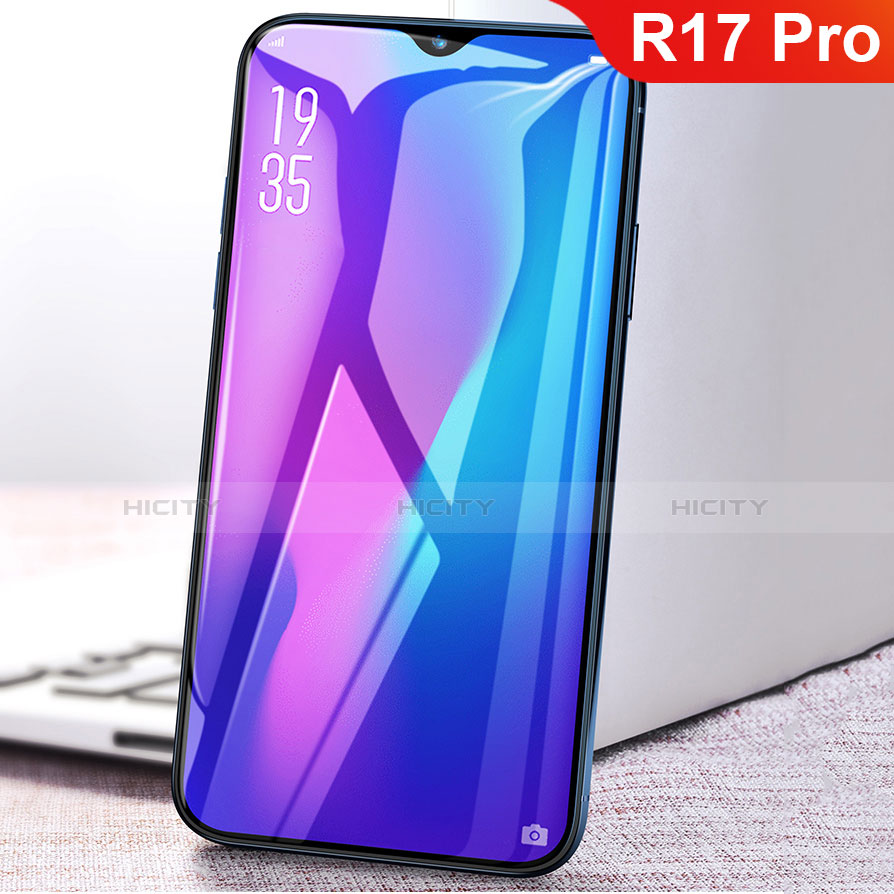 Schutzfolie Full Coverage Displayschutzfolie Panzerfolie Gehärtetes Glas Glasfolie Anti Blue Ray Skins zum Aufkleben Panzerglas für Oppo R17 Pro Schwarz