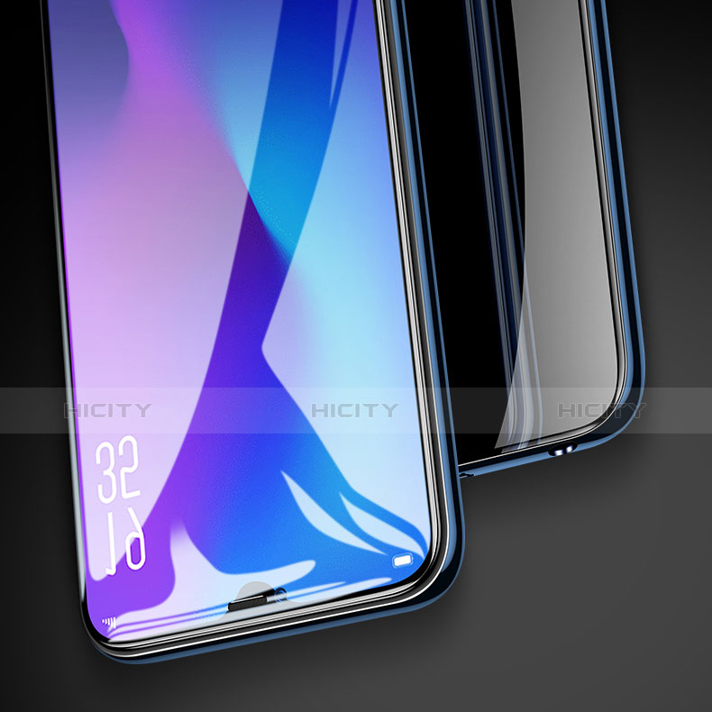 Schutzfolie Full Coverage Displayschutzfolie Panzerfolie Gehärtetes Glas Glasfolie Anti Blue Ray Skins zum Aufkleben Panzerglas für Oppo R17 Pro Schwarz