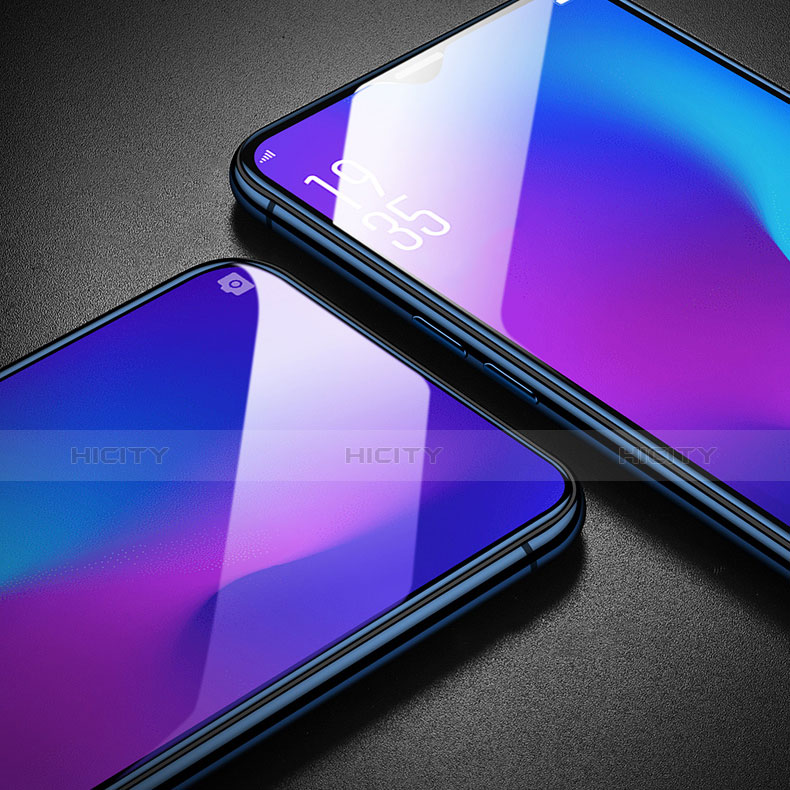 Schutzfolie Full Coverage Displayschutzfolie Panzerfolie Gehärtetes Glas Glasfolie Anti Blue Ray Skins zum Aufkleben Panzerglas für Oppo R17 Pro Schwarz