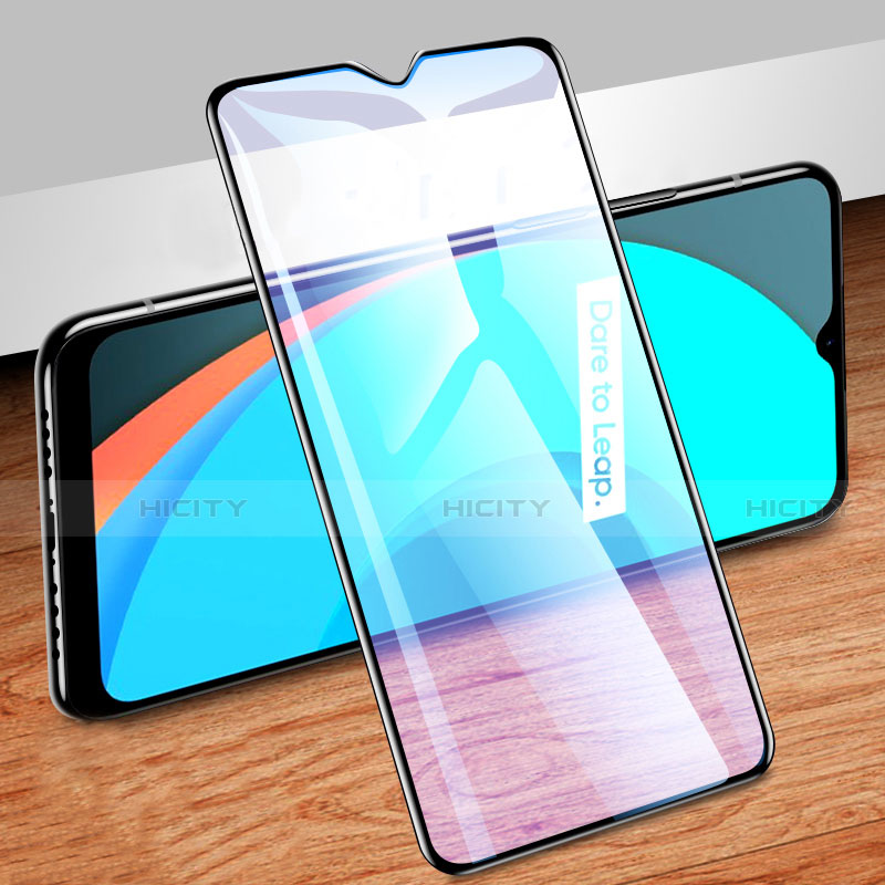 Schutzfolie Full Coverage Displayschutzfolie Panzerfolie Gehärtetes Glas Glasfolie Anti Blue Ray Skins zum Aufkleben Panzerglas für Realme C11 Schwarz