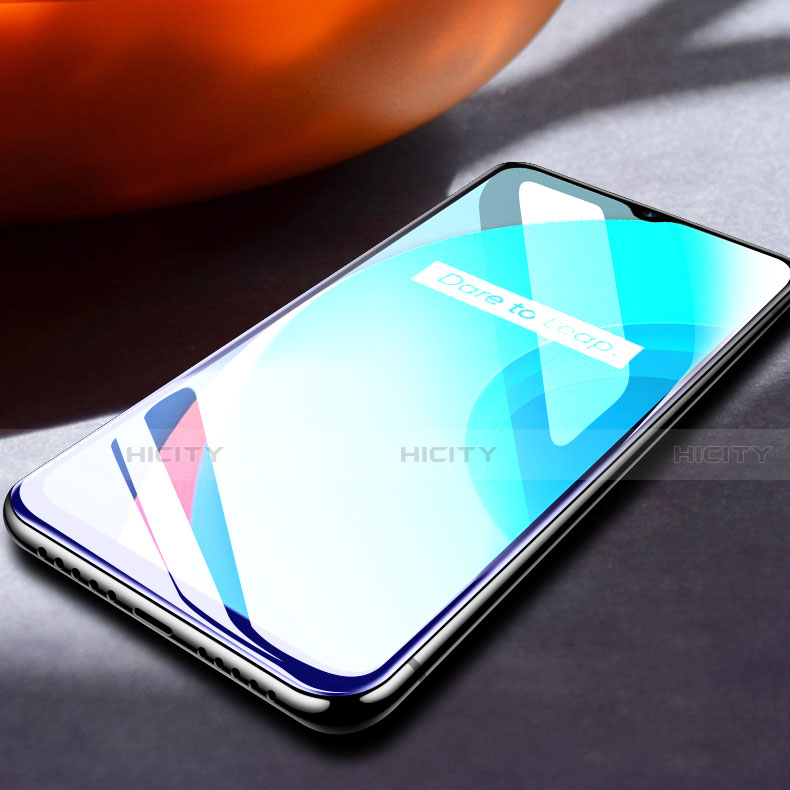 Schutzfolie Full Coverage Displayschutzfolie Panzerfolie Gehärtetes Glas Glasfolie Anti Blue Ray Skins zum Aufkleben Panzerglas für Realme C11 Schwarz