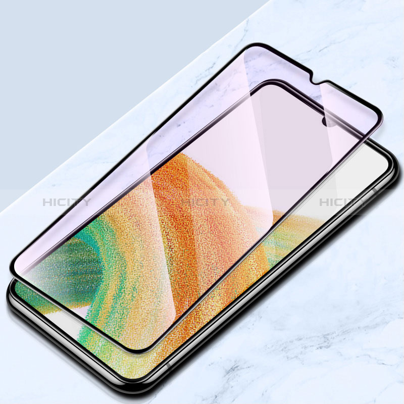 Schutzfolie Full Coverage Displayschutzfolie Panzerfolie Gehärtetes Glas Glasfolie Anti Blue Ray Skins zum Aufkleben Panzerglas für Samsung Galaxy A10 Schwarz