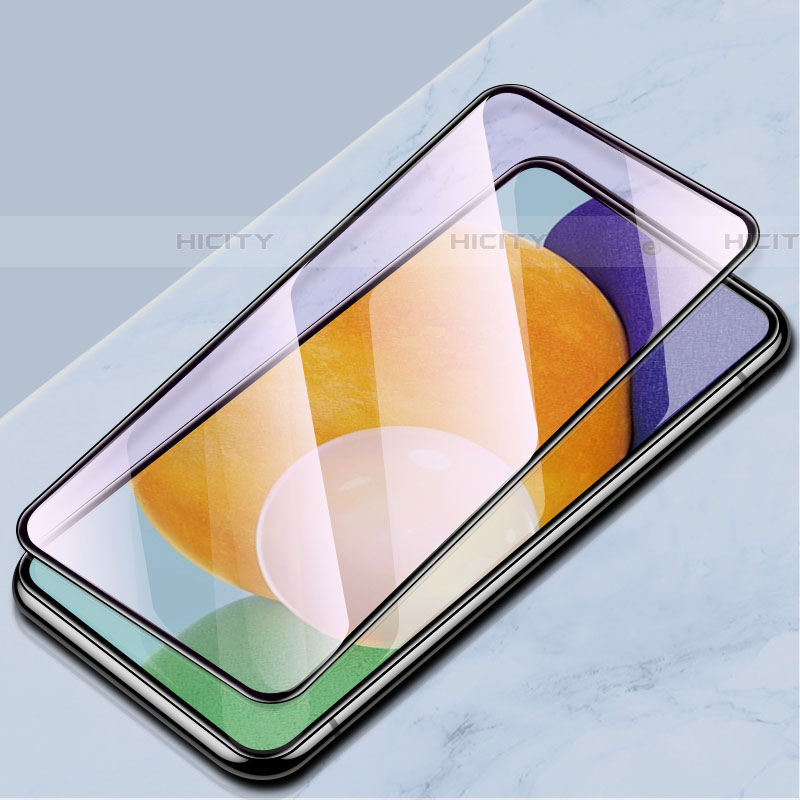 Schutzfolie Full Coverage Displayschutzfolie Panzerfolie Gehärtetes Glas Glasfolie Anti Blue Ray Skins zum Aufkleben Panzerglas für Samsung Galaxy A52 4G Schwarz