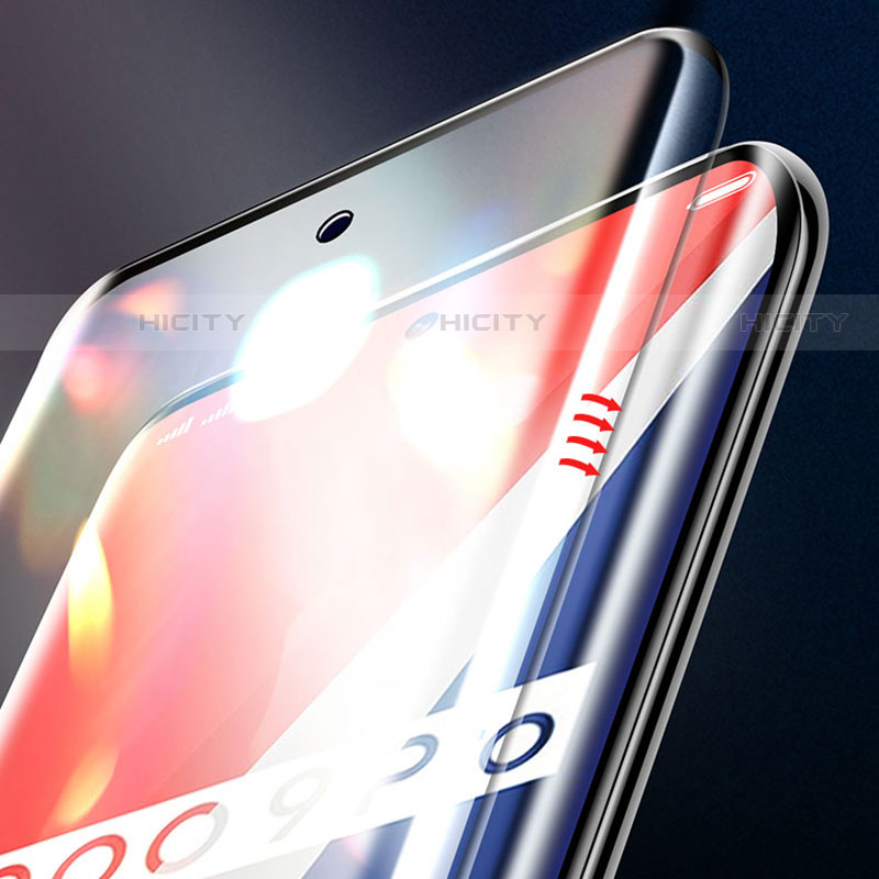 Schutzfolie Full Coverage Displayschutzfolie Panzerfolie Gehärtetes Glas Glasfolie Anti Blue Ray Skins zum Aufkleben Panzerglas für Vivo iQOO 9 Pro 5G Schwarz groß