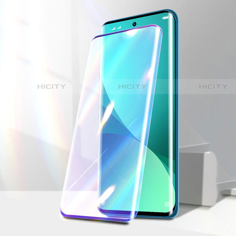 Schutzfolie Full Coverage Displayschutzfolie Panzerfolie Gehärtetes Glas Glasfolie Anti Blue Ray Skins zum Aufkleben Panzerglas für Xiaomi Mi 12 Pro 5G Schwarz Plus