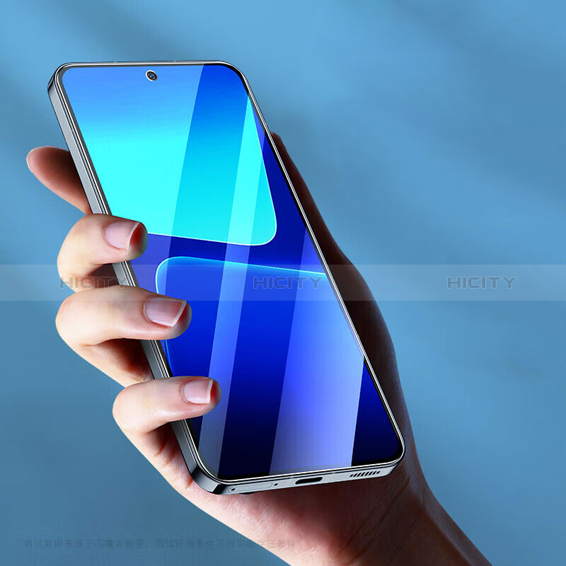 Schutzfolie Full Coverage Displayschutzfolie Panzerfolie Gehärtetes Glas Glasfolie Anti Blue Ray Skins zum Aufkleben Panzerglas für Xiaomi Mi 13 Pro 5G Schwarz