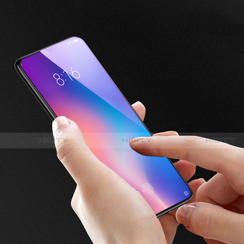 Schutzfolie Full Coverage Displayschutzfolie Panzerfolie Gehärtetes Glas Glasfolie Anti Blue Ray Skins zum Aufkleben Panzerglas für Xiaomi Mi 9 Lite Schwarz