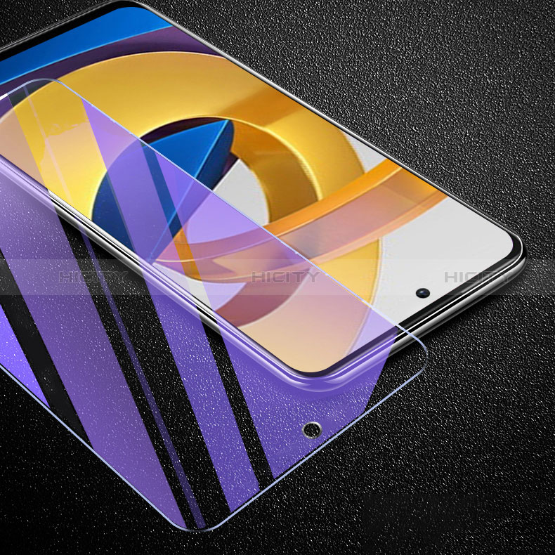 Schutzfolie Full Coverage Displayschutzfolie Panzerfolie Gehärtetes Glas Glasfolie Anti Blue Ray Skins zum Aufkleben Panzerglas für Xiaomi Poco M5 4G Schwarz groß